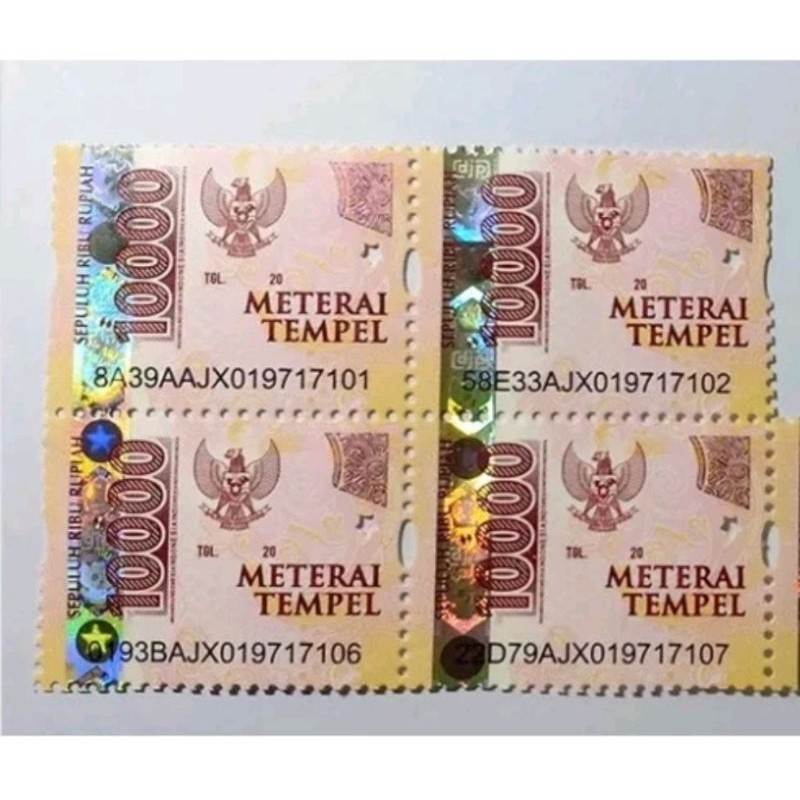 Materai 10000 Asli & Baru