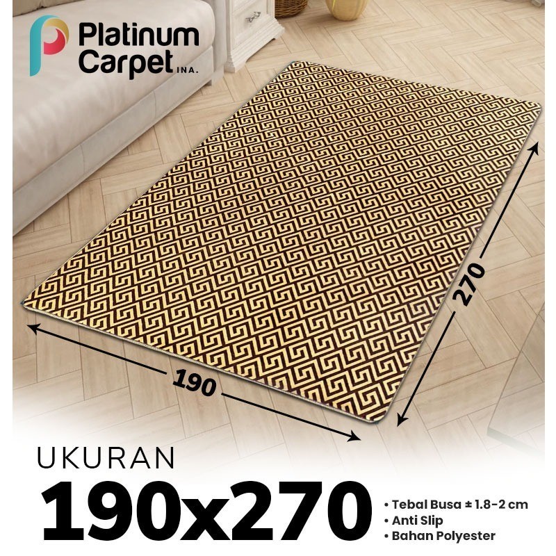 Karpet Malaysia 190x270 Tebal Premium Anti Licin | Karpet Ruang Tamu Elegan