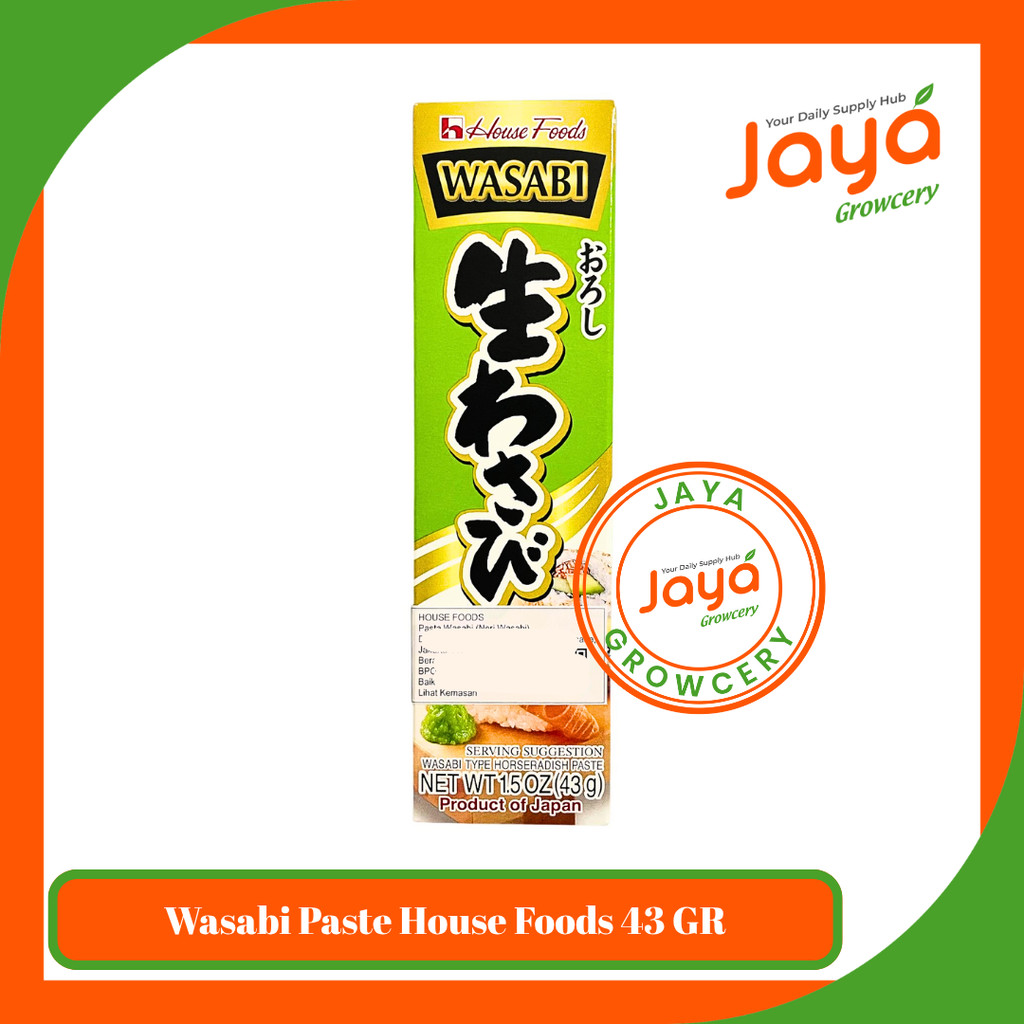 Wasabi House Foods / Neri Wasabi / Pasta Wasabi / Wasabi Paste Sushi Sashimi Japan 43gr