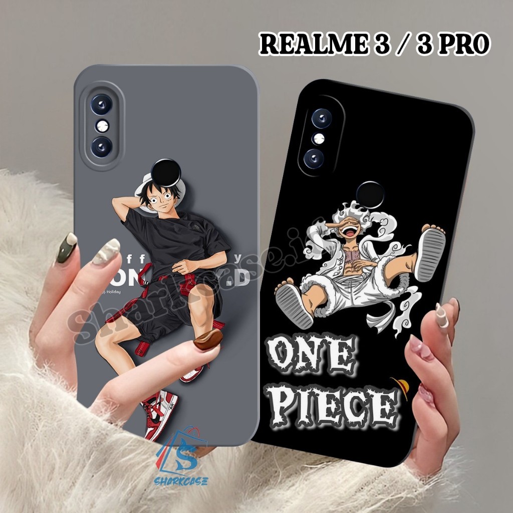 Case Realme 3 / 3 PRO / 5 PRO / 5 / 5i / 5s / C3 / C2 / C1 Motif Anime One Piece Gear Luffy Terbaru 