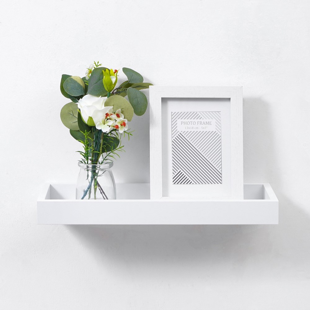 Informa Dothan 40 cm Rak Dinding - Putih Decorative Wall Shelf Rak Tembok Serbaguna Ambalan Dinding 