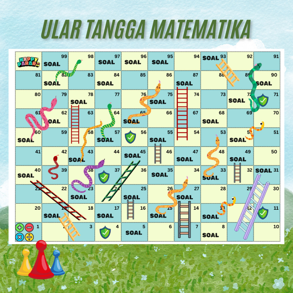 junghimarket - Permainan Ular Tangga matematika Edukasi Anak