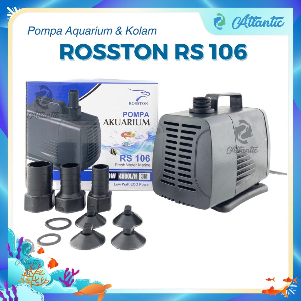 POMPA ROSSTON RS 104 105i 106 Water Pump Pompa Aquarium Kolam Aquascape