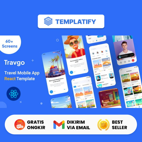 Travgo - Travel Mobile App React Template Website