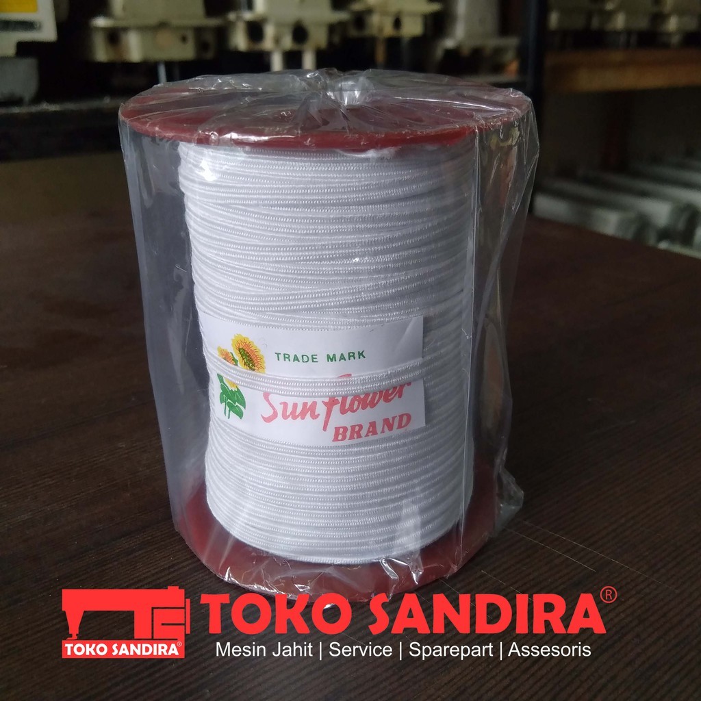 1 rol Karet Elastis 4 mm/karet elastis c4/karet baby Grad A 4 mm/0.4cm