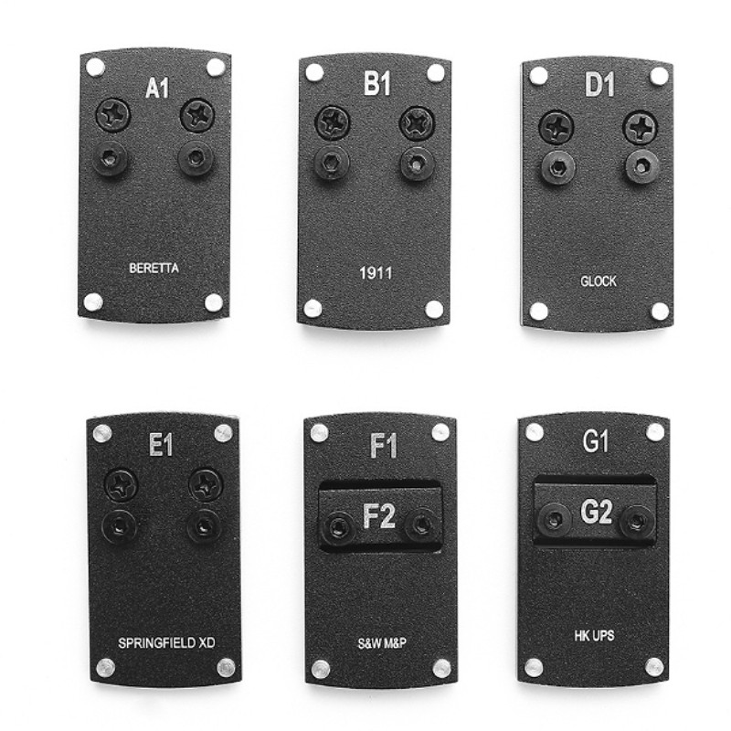 CNC Metal Optics Sight Mount Plate for Beretta 1911 S&W M&P HK UPS TS9 Glock fit Docter Burris Frenz