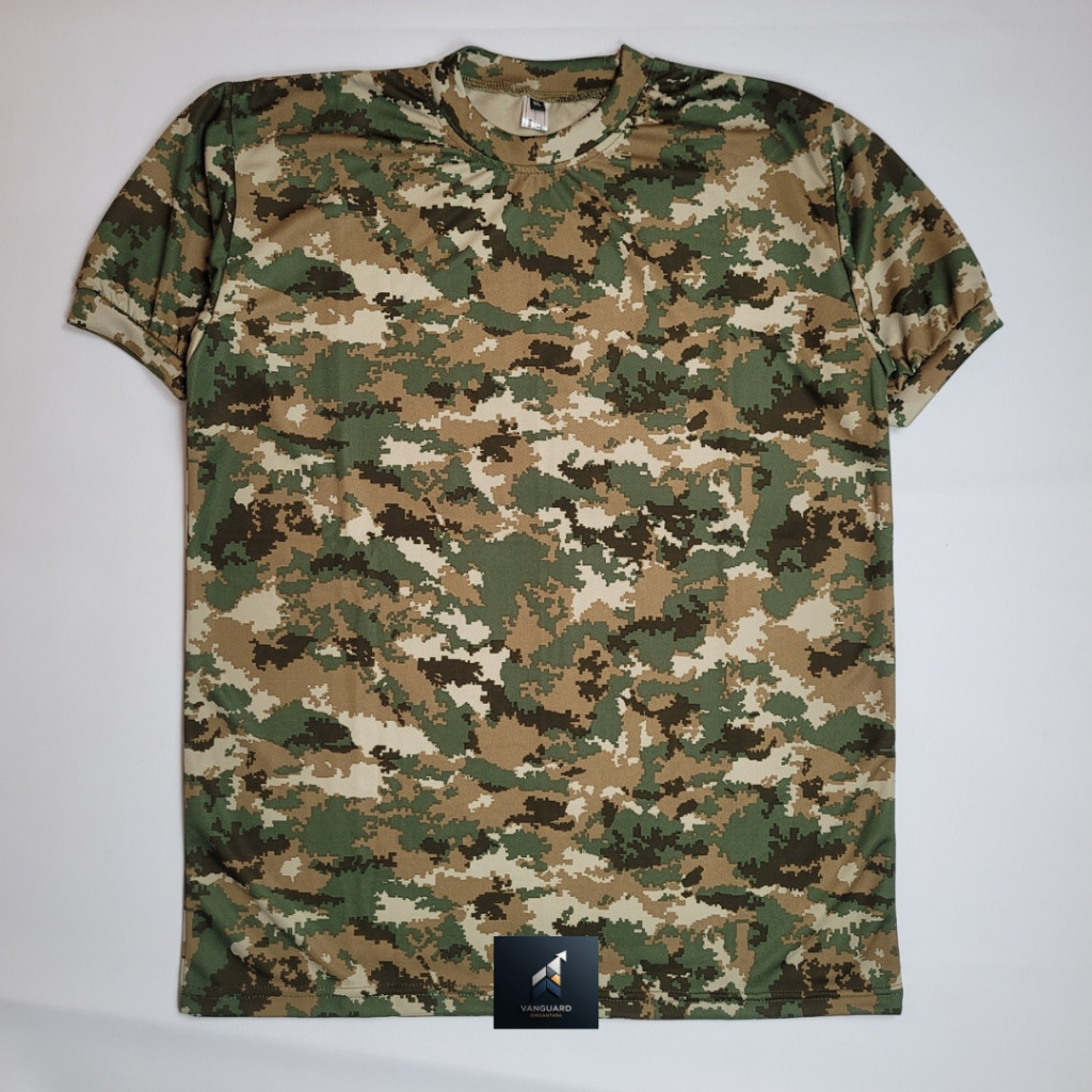 Kaos PDL TNI Sage Green Dry Fit Terbaru | Kaos Loreng Dry Fit | Kaos Dalaman PDL TNI | Kaos Dry Fit 