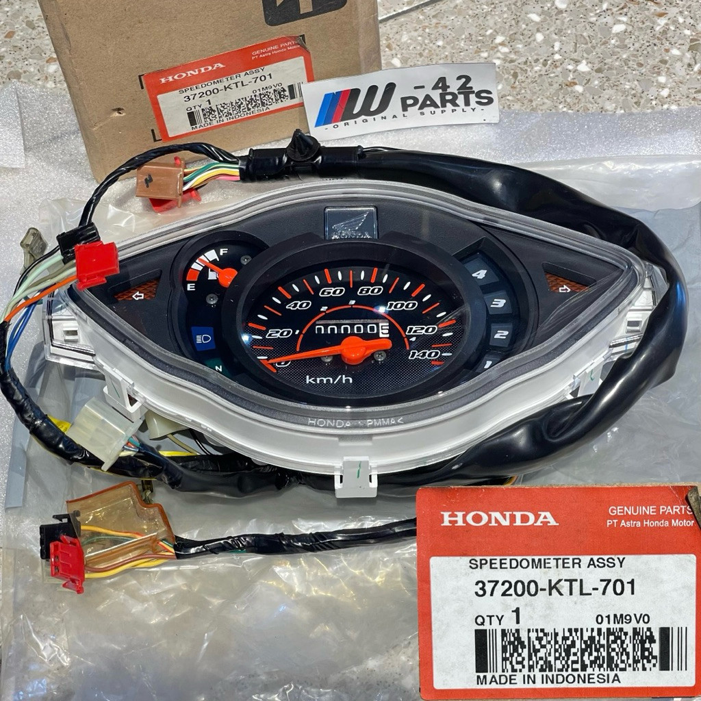 SPEEDOMETER KILOMETER ASSY SUPRA FIT NEW X S REM DEPAN CAKRAM ORIGINAL AHM 37200 KTL 701