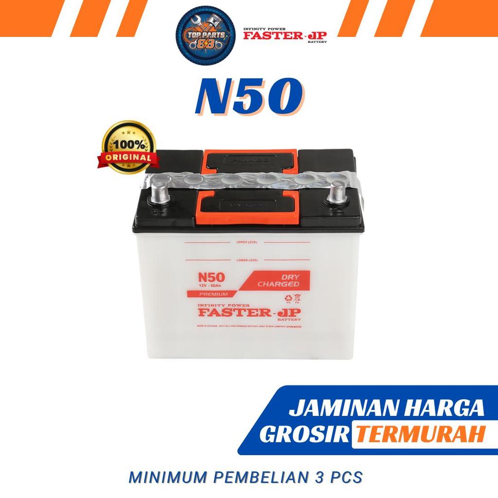 Faster JP Aki Mobil N50 12V 50Ah Aki Basah