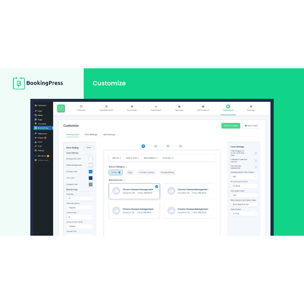 BookingPress Pro – Appointments & Scheduling WordPress Booking Plugin