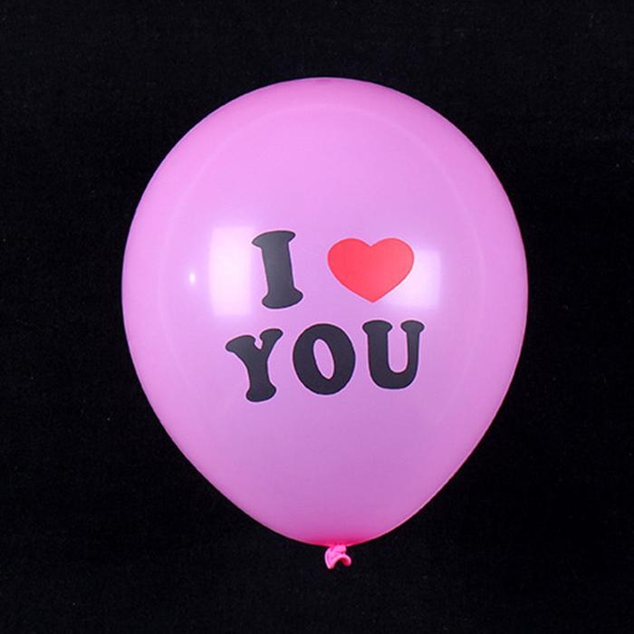 Balon latex I love you 1 pak isi 100 pcs 12 inch - Putih