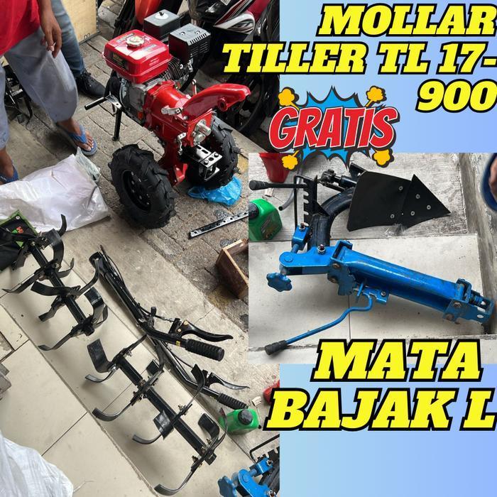 MOLLAR TL170-900 TRAKTOR BENSIN MINI TILLER BAJAK SAWAH + MATA BAJAK - TL 170-900 - Bawaan Standar