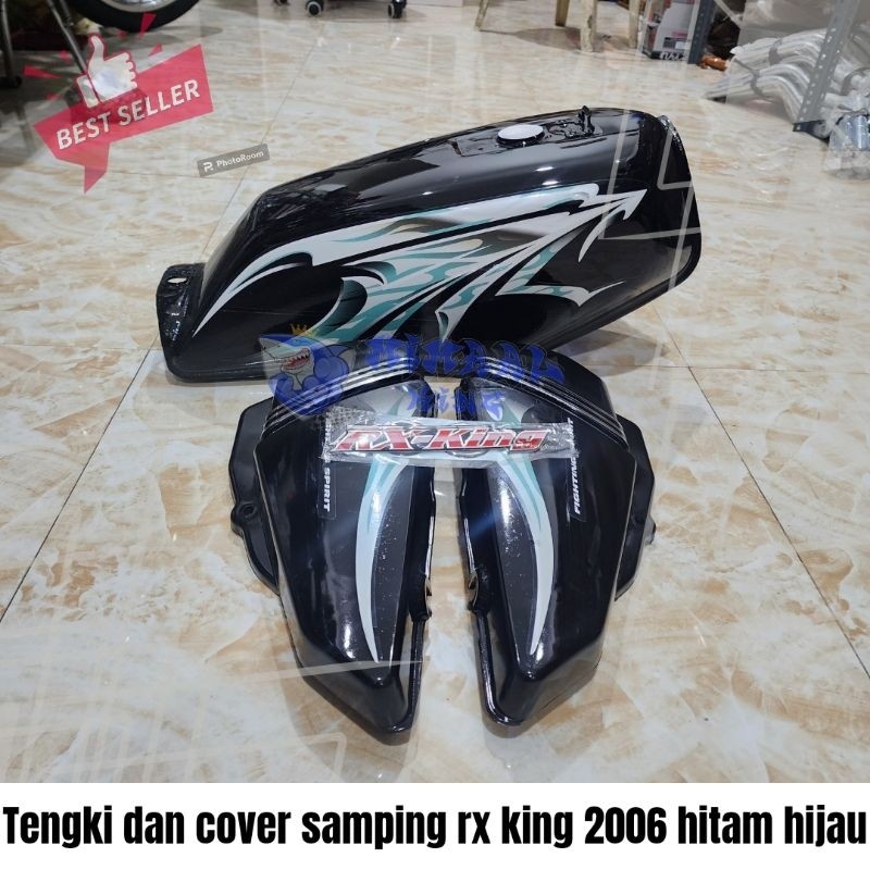 tangki tengki dan dop aki dop oli samping rx king 2006 hitam hijau