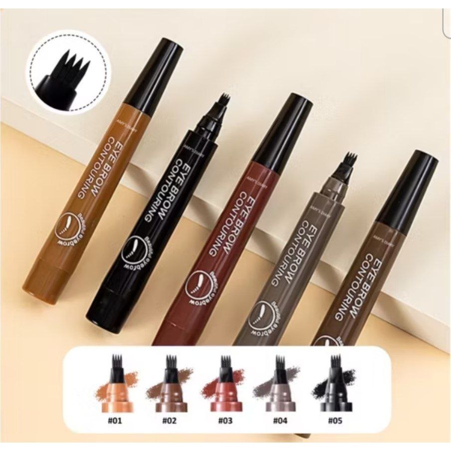 Pensil Alis Waterproof Long Lasting Anti Luntur/Eyebrow Pen 4D Suake Original Eyebrow Tattoo Sulam A