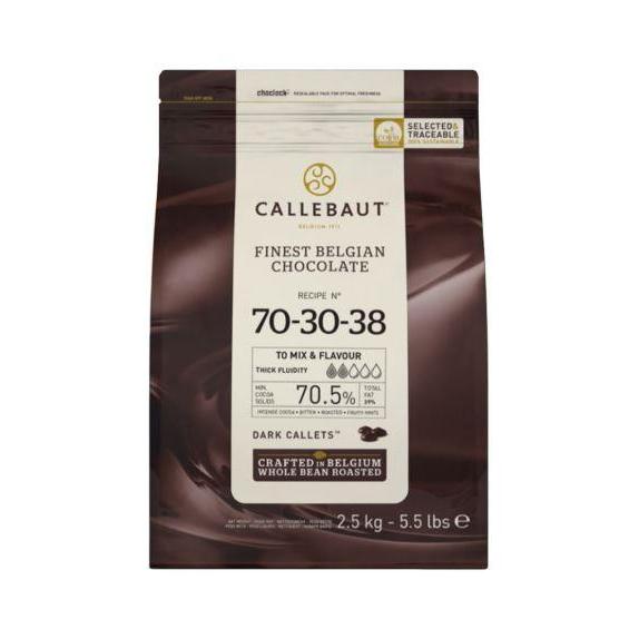 Callebaut Dark Chocolate Couverture 70,5%, 2,5 kg