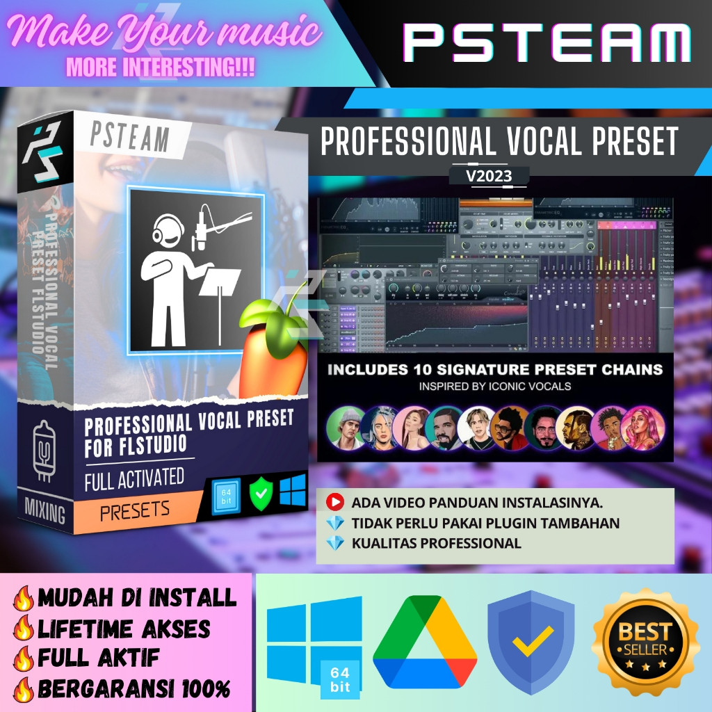 Professional Vocal Preset FL Studio 21+ 64bit