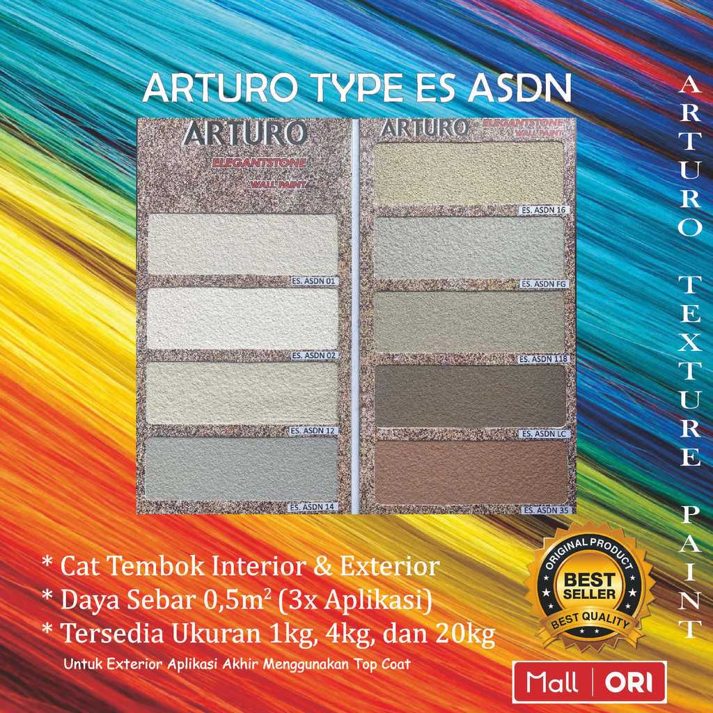ARTURO Type ES ASDN Klg 1kg Cat Texture Tone Flakes Tekstur Multicolor Elegantstone Elegant Stone ES