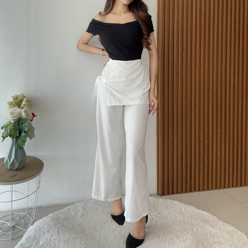 Luxvera —— (Real Picture) Helena Pants Kulot Wanita Elegan Celana Panjang Bawahan Wanita Fashion Wan