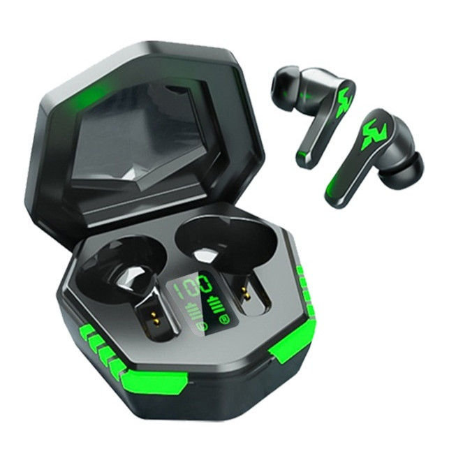 Headset Bluetooth 5.3 N35 TWS Gaming LED Display Stereo Digital Bass Earphone Bluetooth Gaming N35 T