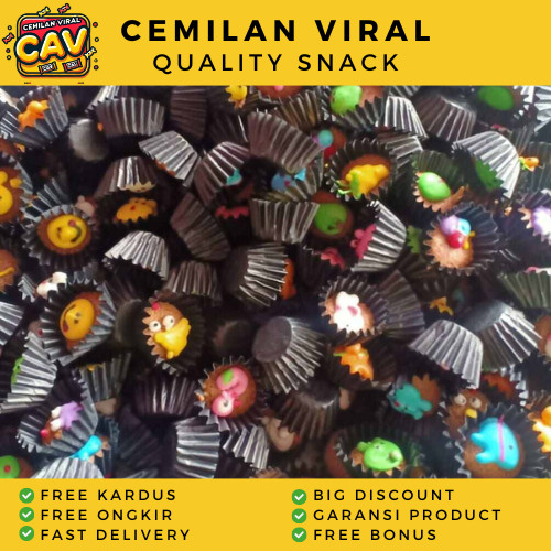 CAV Kue Brownies Karakter 1kg Brownies Karakter Lucu Cookies Karakter Brownies Mini Kering Karakter