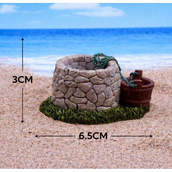 TerbaruHiasan Aquarium Miniatur Sumur Jadul Ornamen Dekorasi Diorama Paludarium Aquascape Klasik Sum