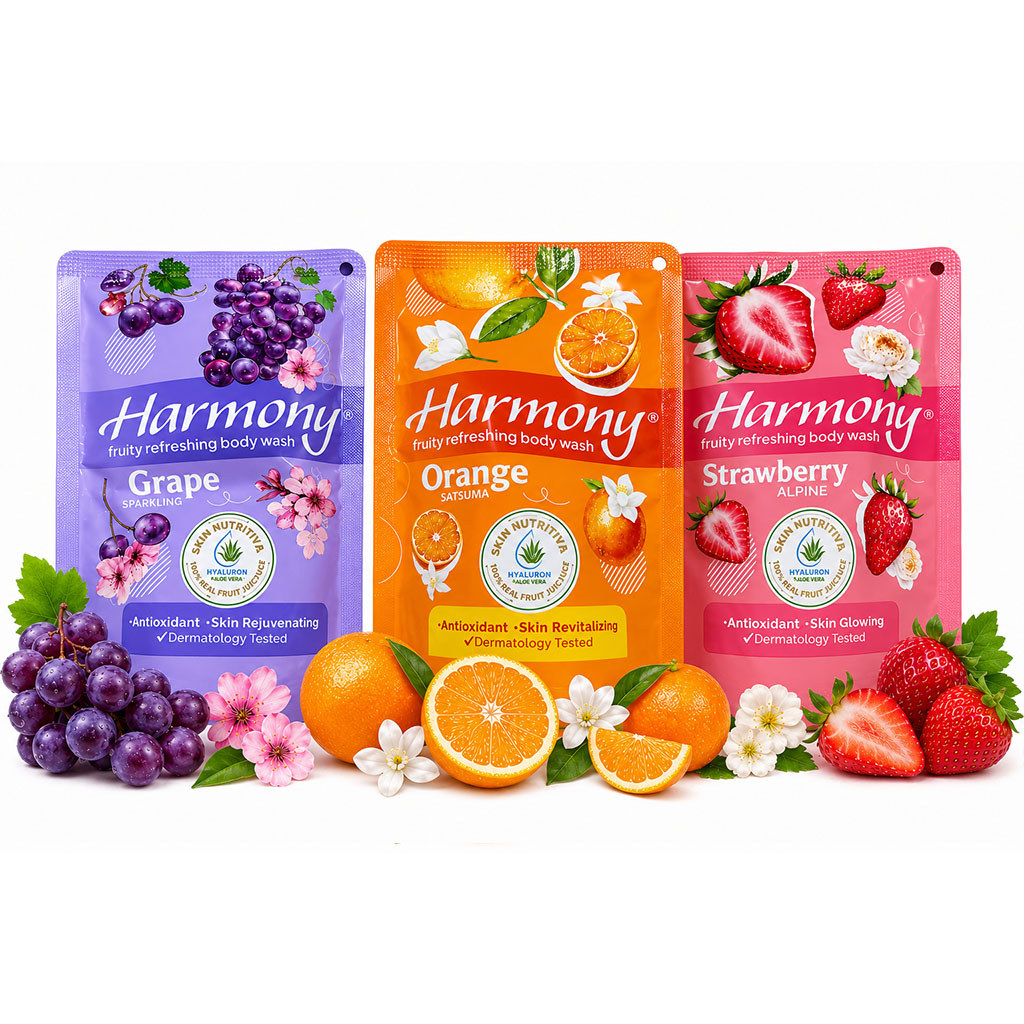 Harmony Sabun Mandi Cair Aroma Buah - Netto 60 ml