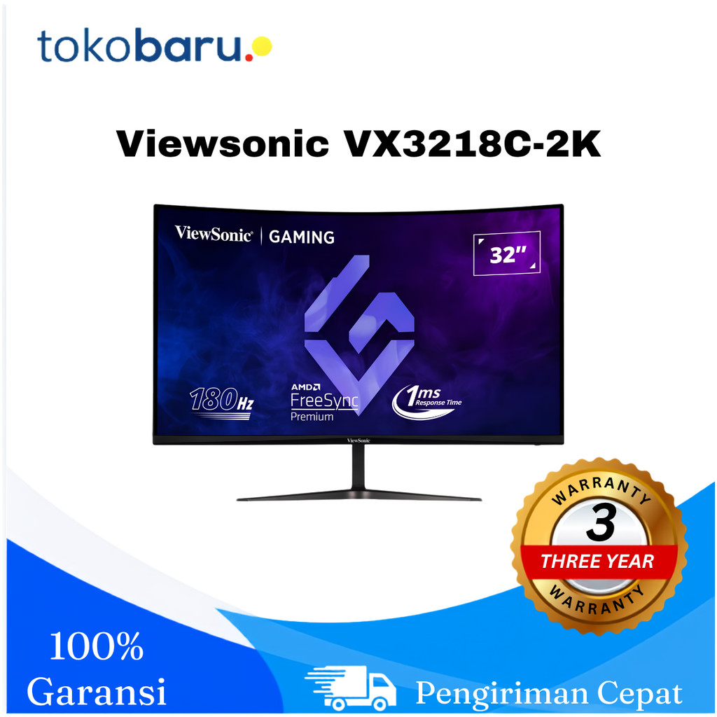 Viewsonic VX3218C-2K 32" 180Hz Curved QHD Gaming Monitor