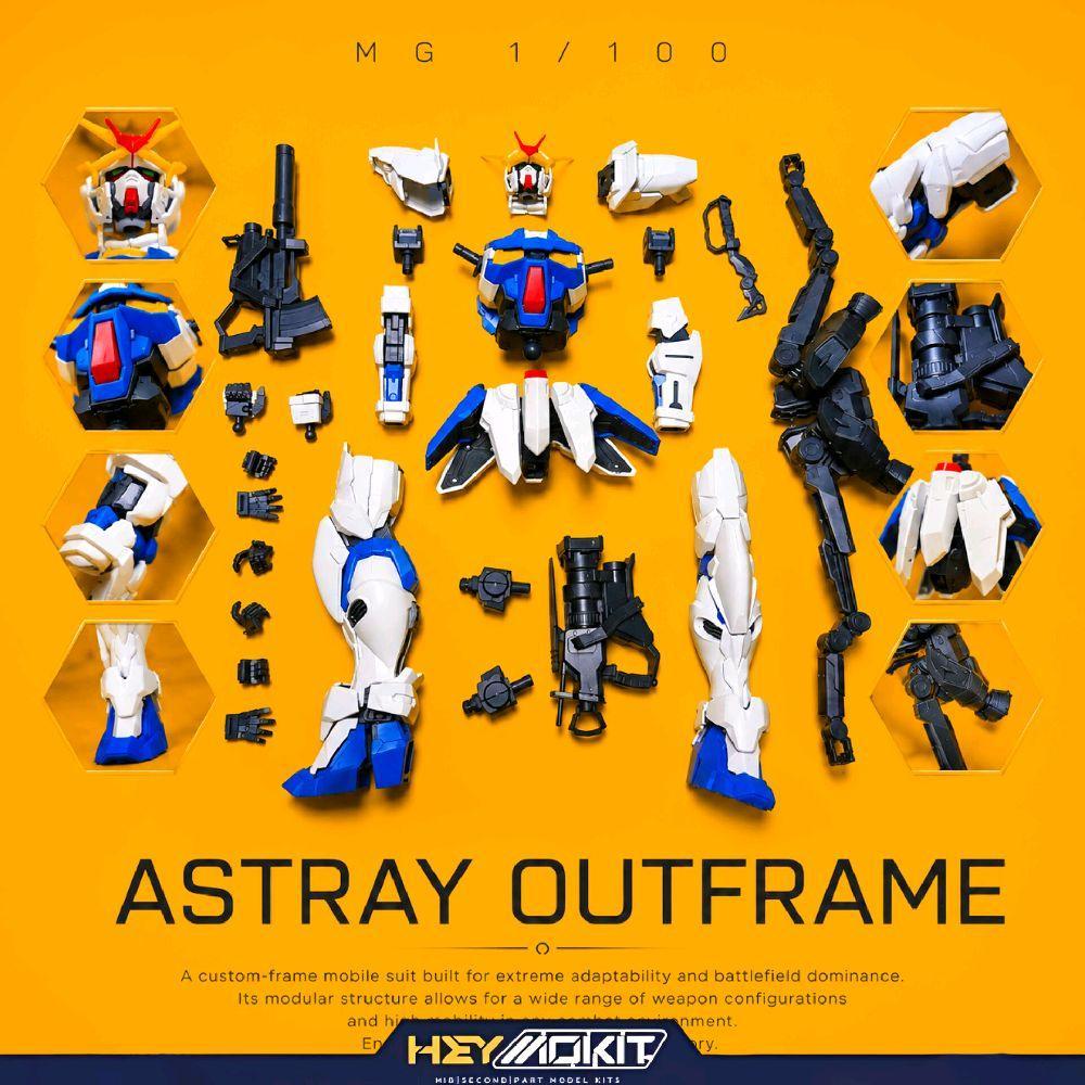 MG 1/100 ASTRAY OUTFRAME NON BANDAI SPARE PART HEAD VFIN FACE BODY TORSO CHEST SHOULDER ARM ARMS LEG