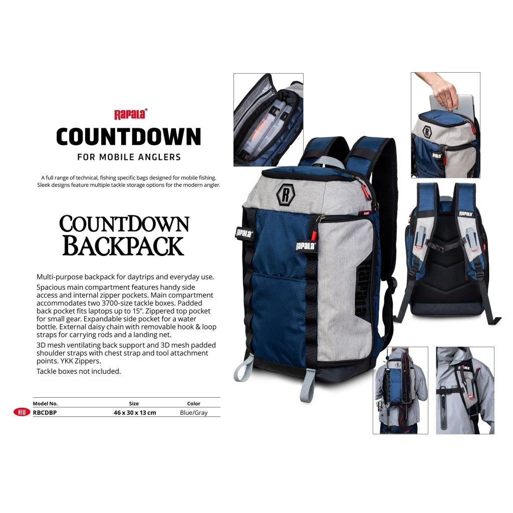 Tas Rapala Countdown Backpack RBCDBP - Ransel Pancing