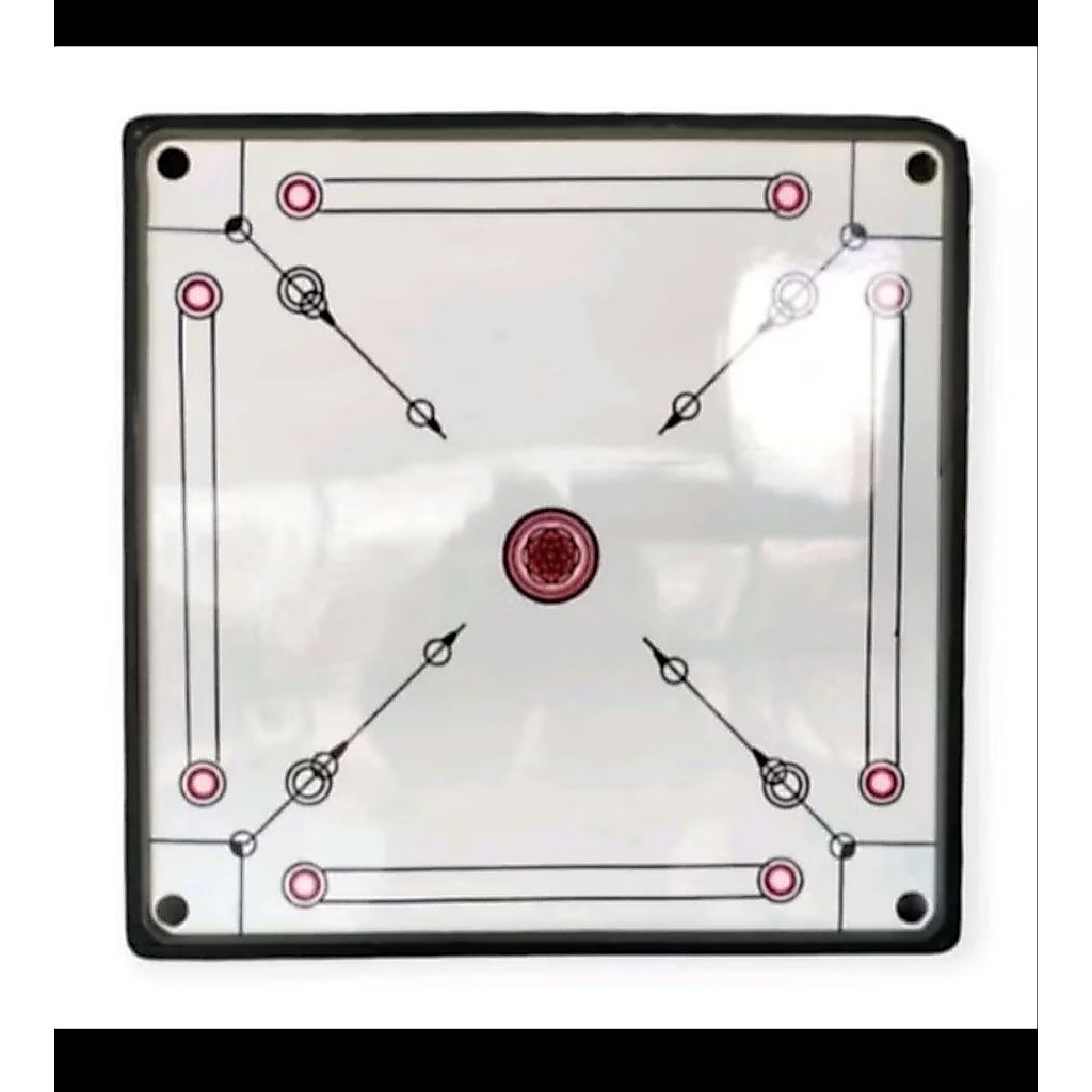 papan karambol 100 x 100 set sama biji & bubuknya