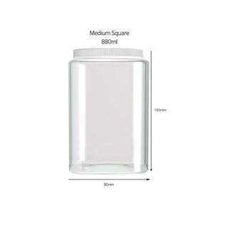 Silicook Food Container Square - Food container toples bening transparan plastik kotak square jar ta