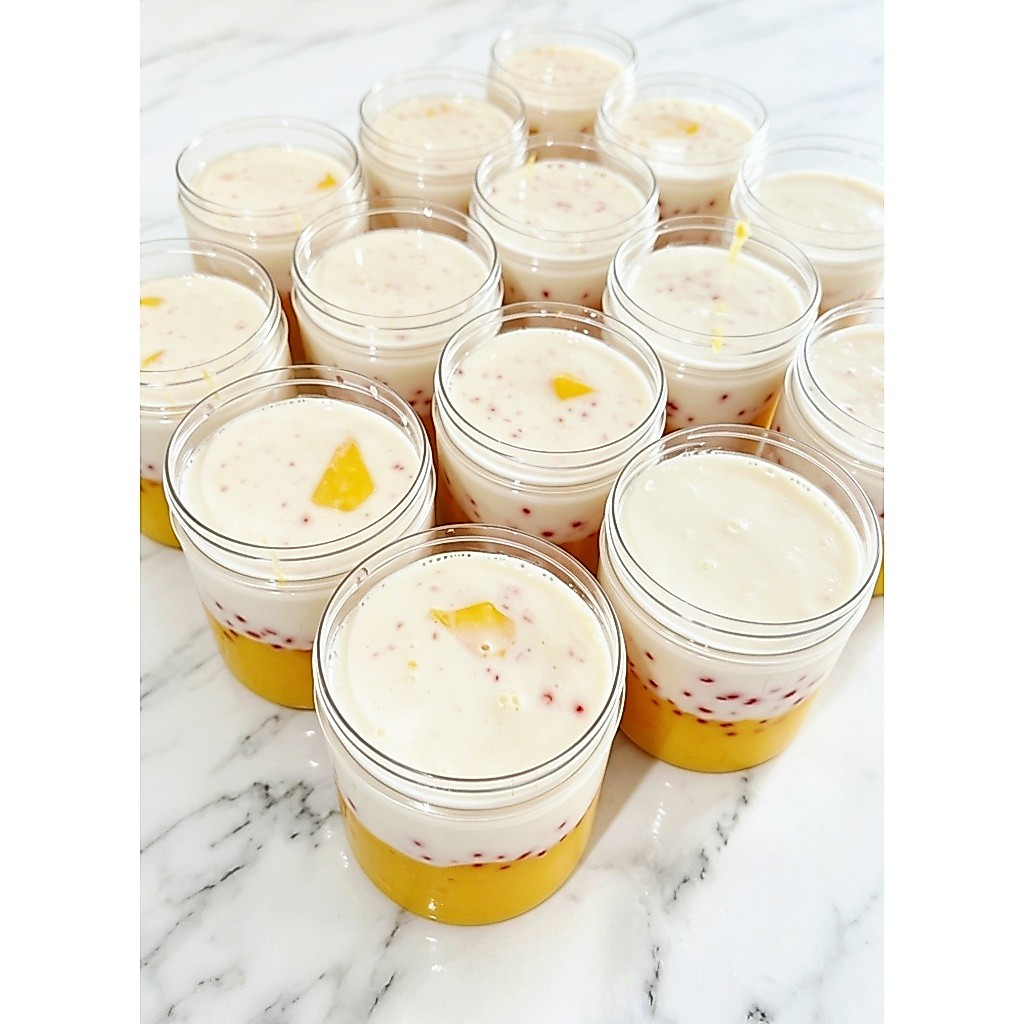 Mango Sago Premium 600ml Fresh Made | Mangga Slice Jelly dan Sago