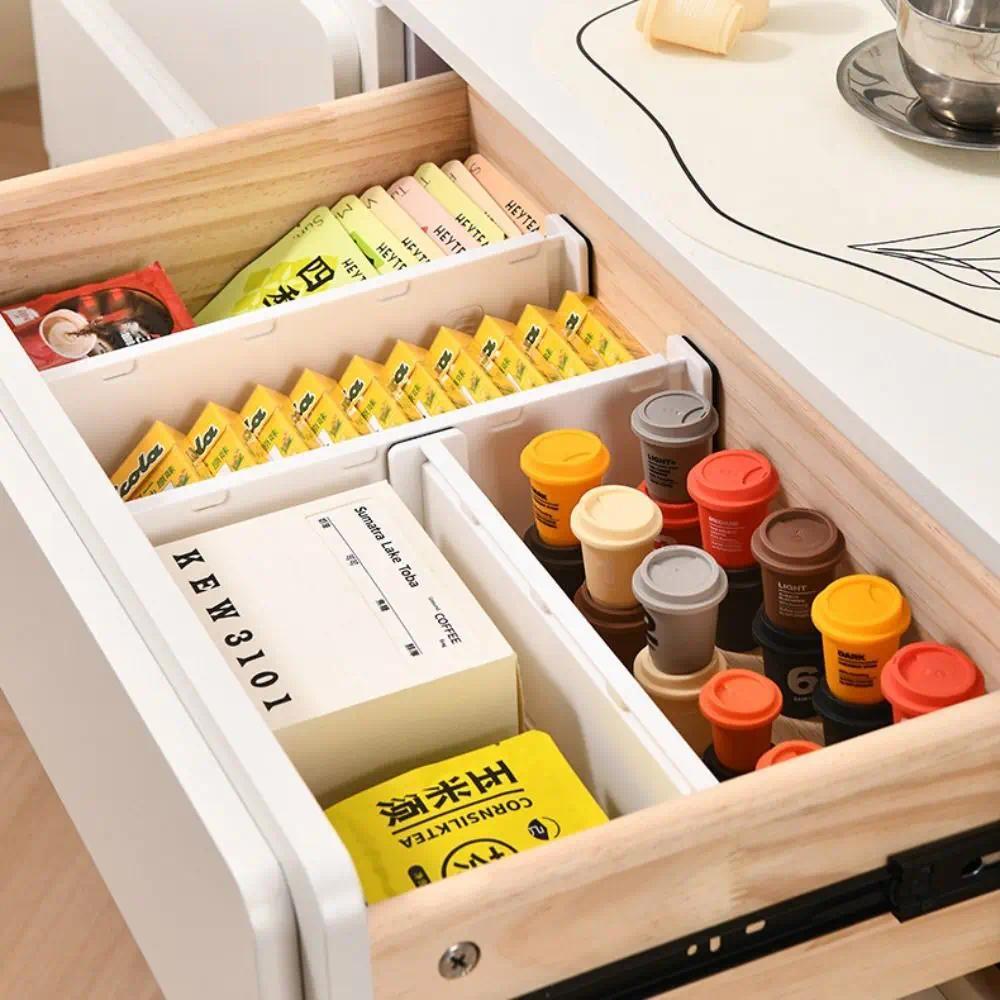 New Telescoping Drawer Divider Adjustable DIY Cabinet Clapboard Multifunctional Drawer Separator Cab