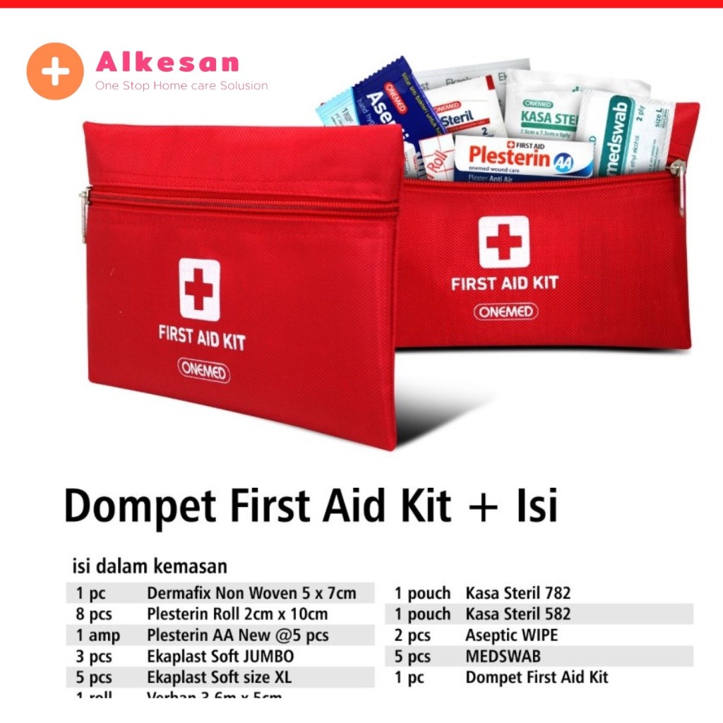 Onemed Kotak P3K isi Lengkap dan Obat Tas Merah