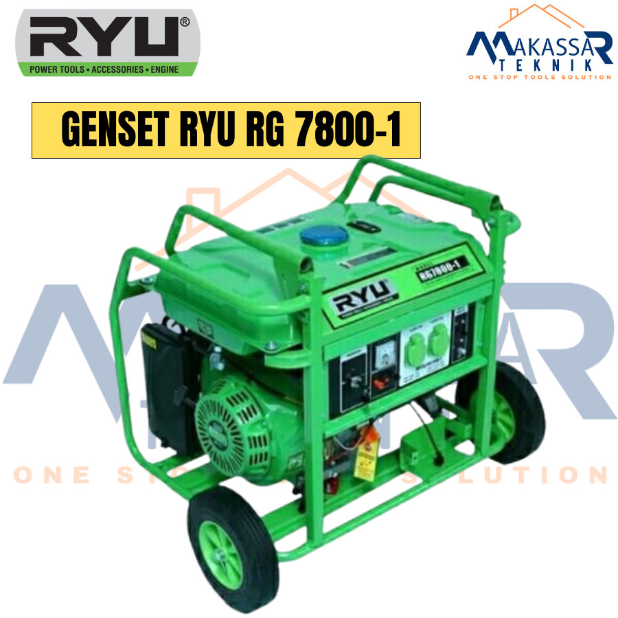 RYU Generator Bensin RG 7800-1 5500 Watt Genset Portable 4 Tak Gasoline Generator