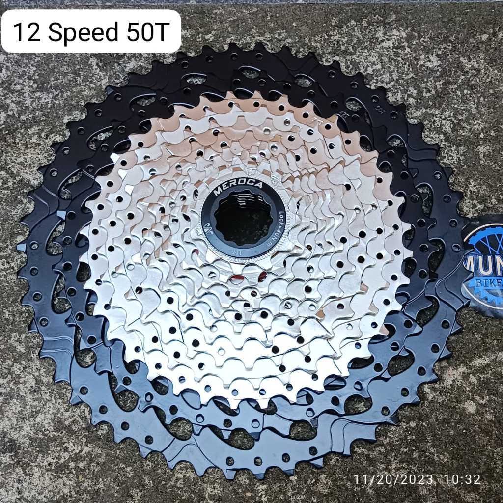 Foto Sprocket Cassette Gear gir Meroca 12S 12 speed 11-50T 50T wide ratio