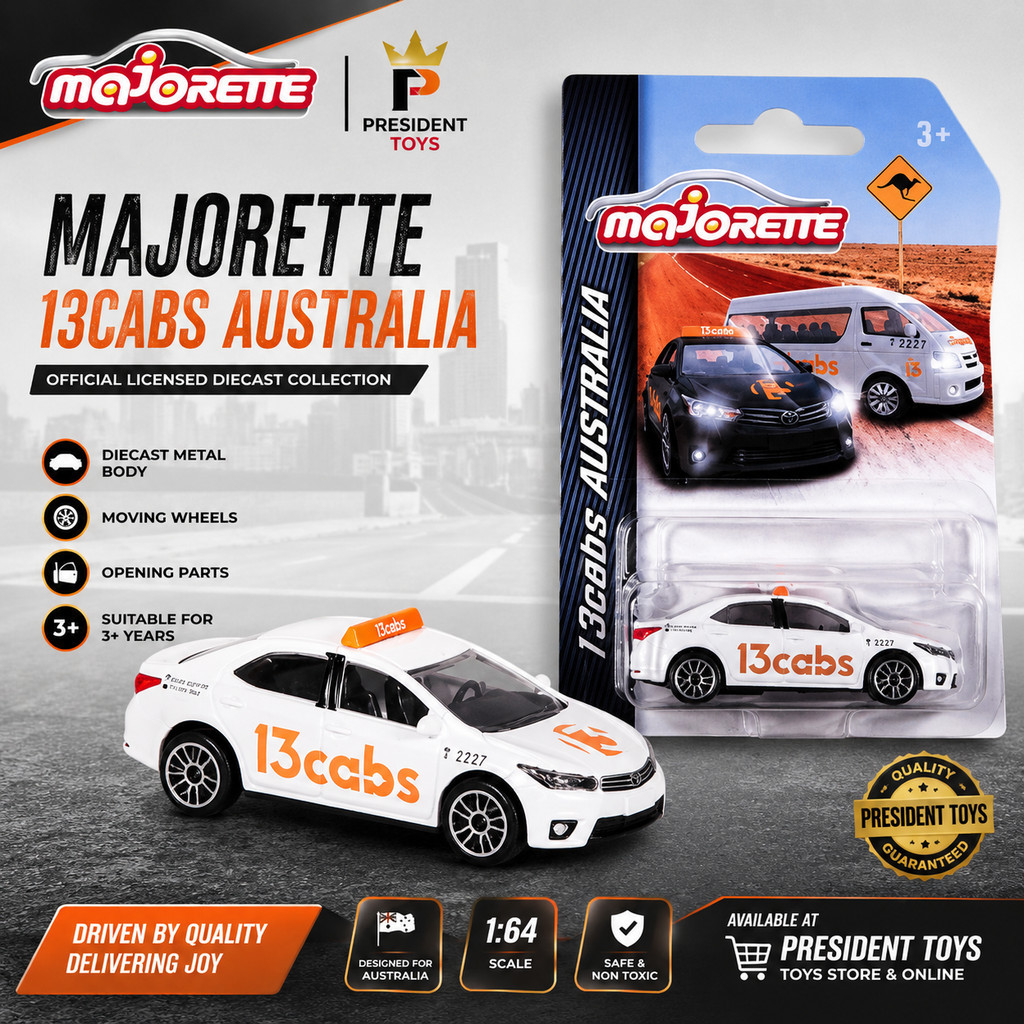 Diecast Majorette Toyota Corolla Altis Putih Cabs Australia