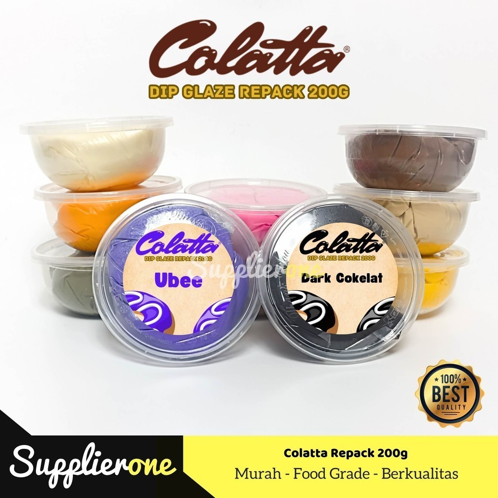 Colatta Dip Glaze Repack 200g/ Toping Donat Colatta / Selai Donat / Colatta Selai Donat