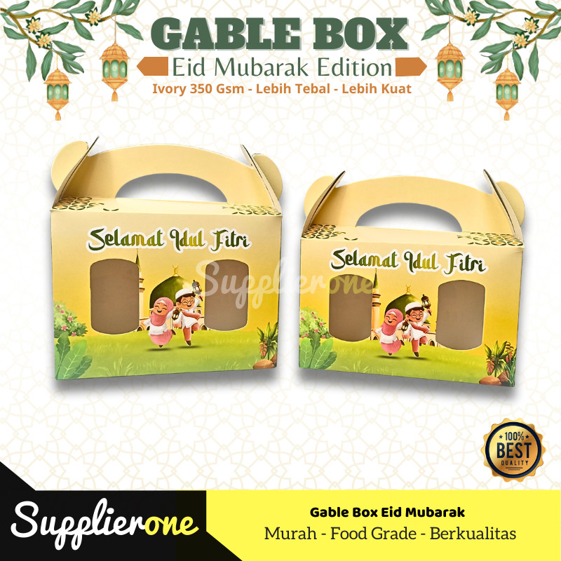 Gable Box Toples bahan Ivory / Gable Box Eid Mubarak Edition / Gable Box Toples Tabung / Gable Box E