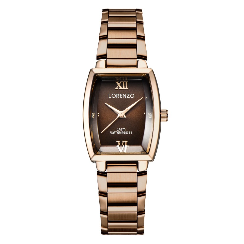 LORENZO Jam Tangan Analog Wanita R-7060L Stainless Steel