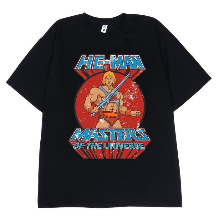 Kaos HE-MAN MASTER JCC CLOTHES Baju Distro Katun Unisex - HITAM, S