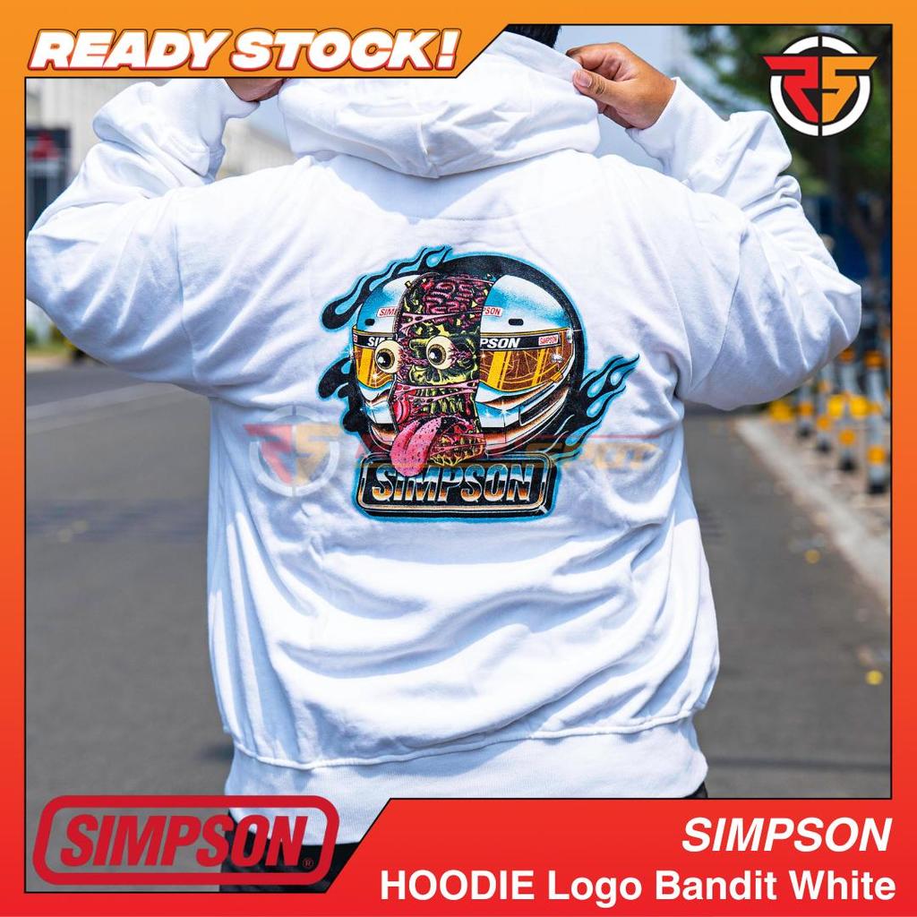 SIMPSON HOODIE Logo Bandit White Jacket Original
