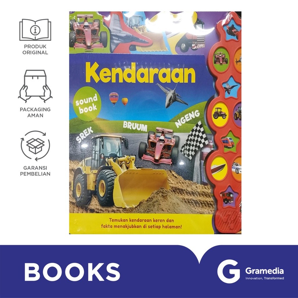 Gramedia Jember - Big Sound Book: Kendaraan (Igloo Books)