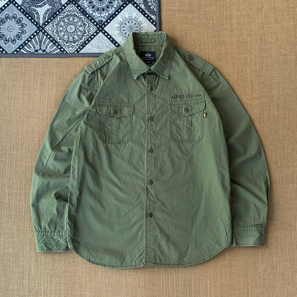 kemeja Alpha Industries size L 100% original 130826J