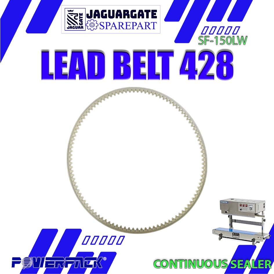 SF-150LW SPAREPART GEAR BELT | LEAD BELT 428 Continuous Band Sealer SF 150LW POWERPACK TIMING BELT 4