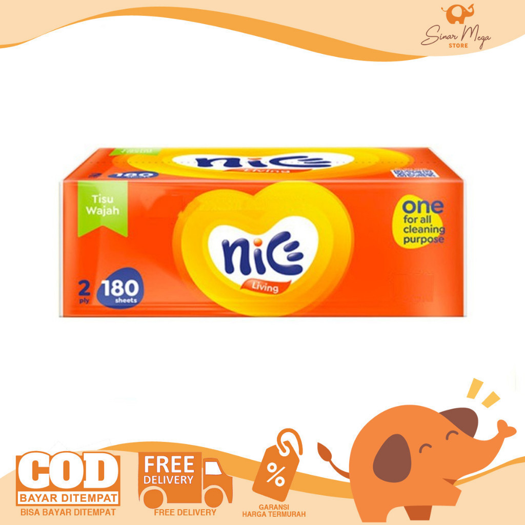 Nice Tissue Tisu Living Facial 360 Sheets Soft Pack | Nice Towel Tisu Serbaguna 120 Sheets