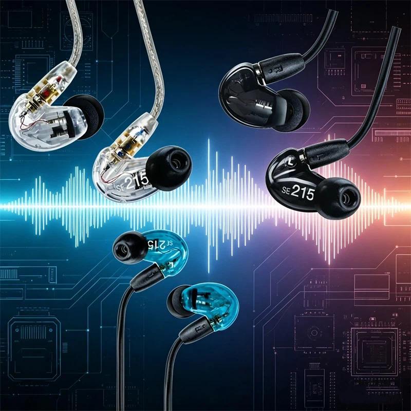 Hot Classical SE215 Hi-fi Stereo Noise Canceling Earphones 3.5MM SE 215 In Ear Earfones With Detacha
