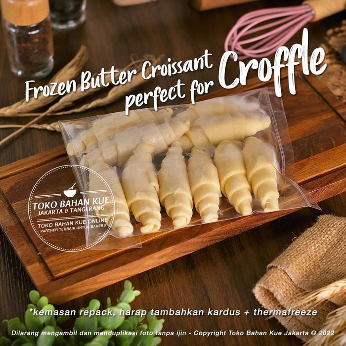 Bonpatis Butter Croissant 30gr 10pcs Bahan Adonan Croffle Frozen