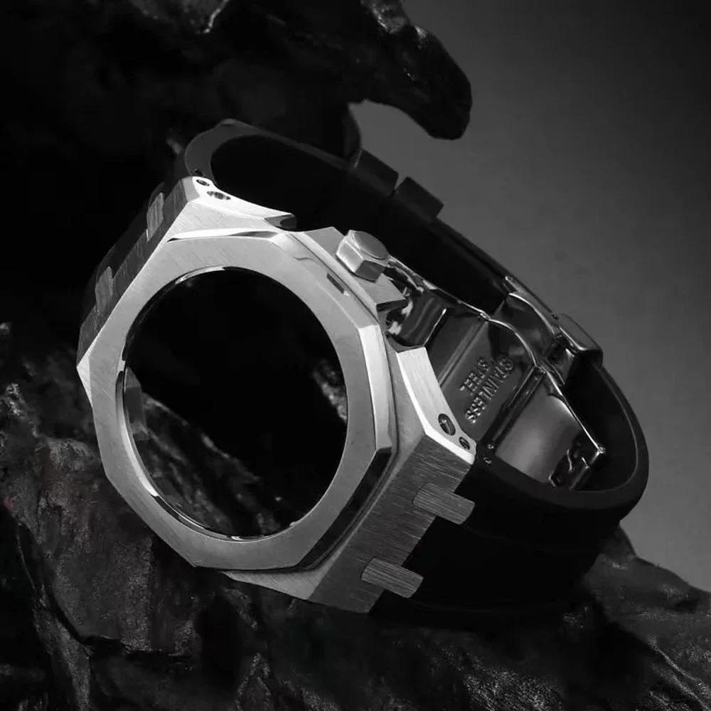 GEN4 Casioak GA2100 Mod Kit For G-SHOCK GA2100/GA2110 GAB2100 Stainless Steel Case Bezel Rubber Stra