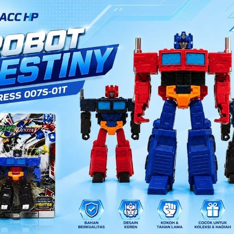 ROBOT DESTINY PRESS 007S-01T / MAINAN ROBOT TRANSFORMAS ROBOT & VEHICLE SNI